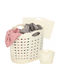 ikonka Coș De Rufe Plastic Pliabil 42x24x29cm Bej