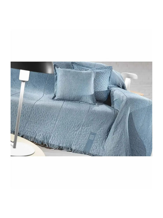 Guy Laroche Soho Dreisitzer-Sofa Wurf Chenille 180x300cm Denim Herstellerfarbe