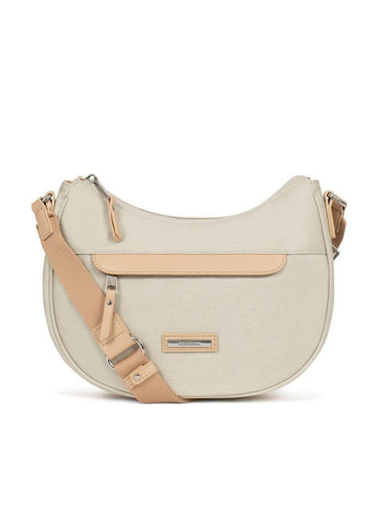 Fabric Women's Crossbody Bag Beige