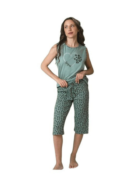 Basile Summer Women's Green Pyjama Set