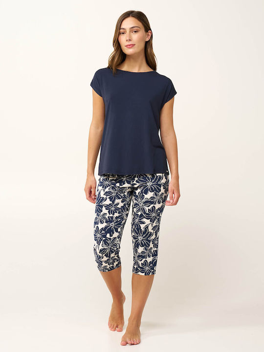 Vamp Summer Women's Pyjama Set Blue Blazer