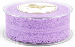 Satinband Spitze 2,3cm Lila 18m