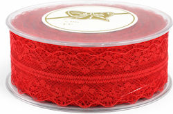 Spitze Band 8,0cm Rote 18m