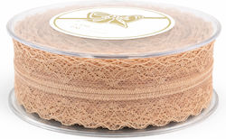 Satinband Spitze 3,8cm Beige 18m