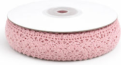 Satinband Spitze 2,3cm Rosa 9m