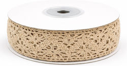 Satinband Spitze 0,9cm Beige 9m