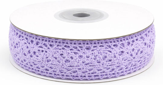 Lace Ribbon 2.3cm Lilac 9m