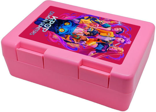 Koupakoupa Kpop Demon Hunters Huntrix Plastic Kids Food Container K-POP Demon Hunters 18.5 x 12.8 x 6.5cm