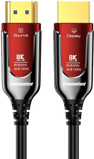 PremiumCord HDMI 2.1 Ultra High Speed 48Gbps 4K 120Hz HDR VRR Cable HDMI Male - HDMI Male 7m Black