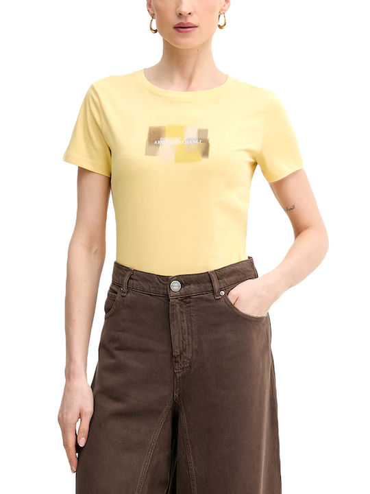 Armani Exchange Women's Yellow T-shirt