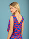 Women's Cotton Sleeveless Blouse Blue
