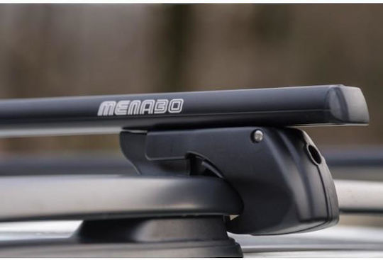 Menabo Aluminum Car Roof Bars Sherman for Volkswagen Passat 5D (B7) Variant 2011 2014 for Cars with Factory Roof Bars Set with Roof Rack Legs Black