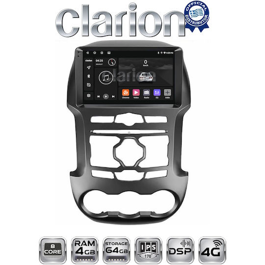 Clarion Ηχοσύστημα Αυτοκινήτου για Ford Ranger 2011 > 2015 (Bluetooth/USB/WiFi/GPS/Apple-Carplay/Android-Auto)