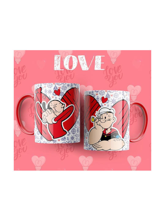Digital Place Love Cană Ceramică Albă 330ml 2 Bucăți