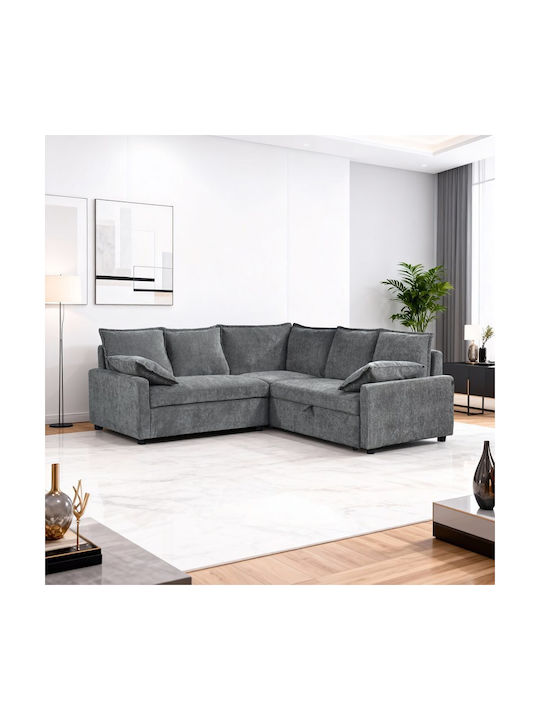 Lounivo Corner Sofa Bed Anthracite 215x215x84cm