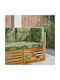 vidaXL Pernă De Canapea De Grădină Cu Spătar Verde 3 Buc 60x60 Cm