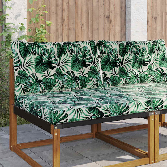 vidaXL Gartenstuhlkissen Mit Rückenlehne Grün 2Stücke 68.5x80cm