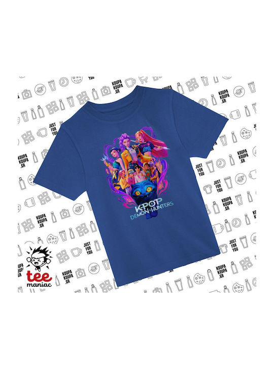 Koupakoupa Kinderoberteile T-Shirts Blau Kpop D...