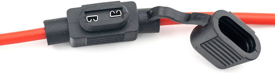 Set Suport Siguranțe Auto Tip Mini 11x8.6mm Impermeabil Carguard 5 Bucăți Cablu Cupru 22 Cm 1 Mm² Max 15a