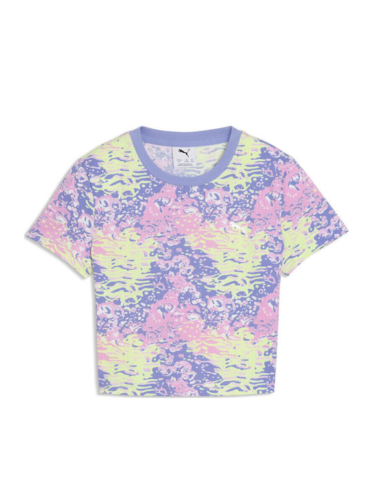 PUMA Tricou Pentru Copii Bluza Copii Luminous Cloud Aop
