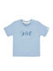 Kids Short-Sleeved Blouse Steel Blue