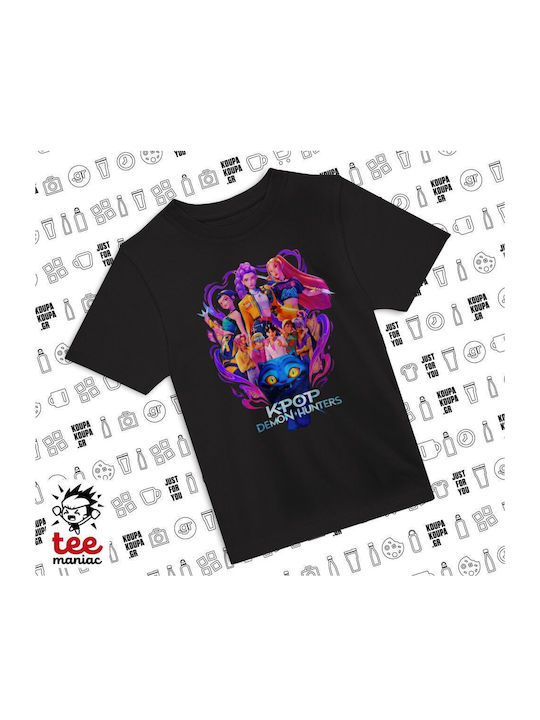 Kinderoberteile Kurzärmeliges Schwarz Kpop Demon Hunters KP_33254_tshirt-kid-schwarz