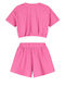 Kids Set with Shorts Summer 2 Pieces Fuchsia