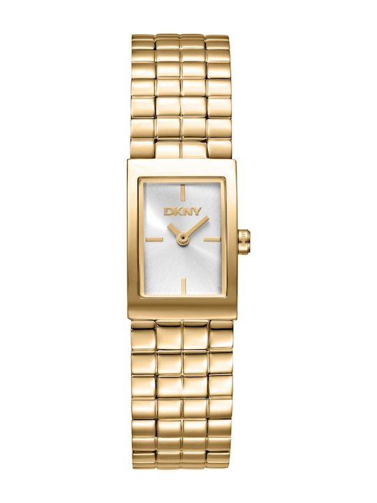 DKNY Γυναικείο Ρολόι 25.5mm Μπαταρίας με Χρυσό Μεταλλικό Μπρασελέ