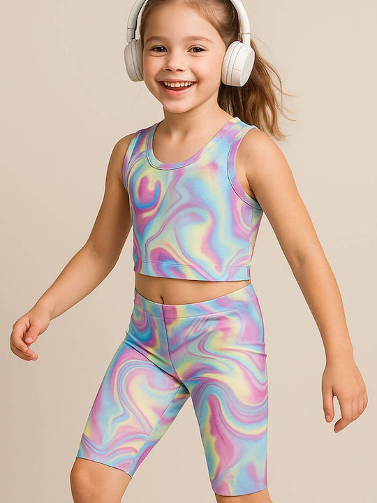 Action Sportswear Παιδικό Σετ με Κολάν Λιλά 2τμχ Action Sportswear Παιδικό Σετ με Κολάν Λιλά 2τμχ