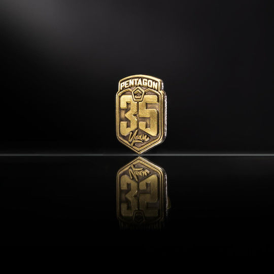 Pentagon 35 Anniversary Lapel Pin-επετειακή Καρφίτσα Antique Brass-44