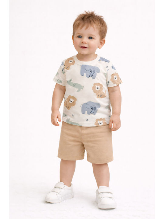 Kids Set with Shorts Summer 2 Pieces Animals G036