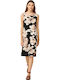 Sommer Midi Damenkleid Schwarz