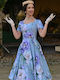 Vintage Summer Midi Dress for Wedding Christening Floral