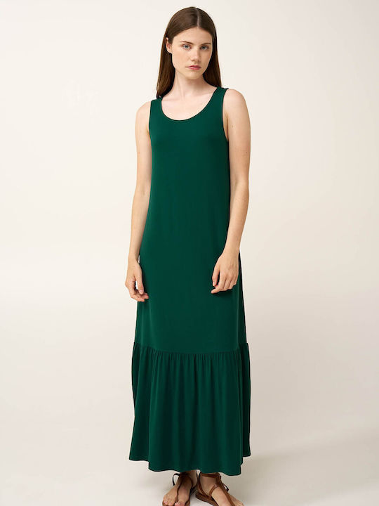 Vamp Sommer Maxi Wickel Damenkleid Grün Garten