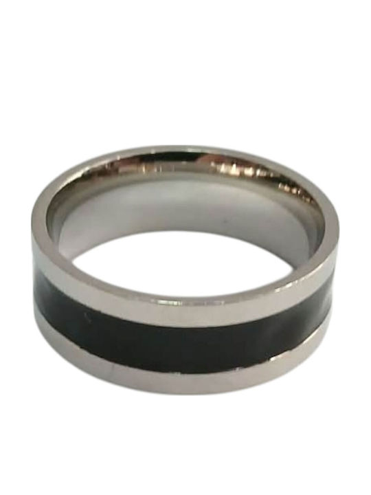 Kalliopi Silver Ανδρικό Δαχτυλίδι από Ατσάλι