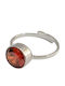 Kalliopi Silver Women's Ring with Stones Made of Steel