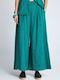 Women's High Rise Cotton Pantaloons in Relaxed Fit Green
