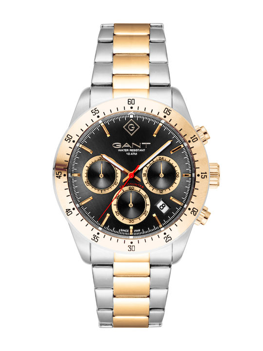 Gant Greenfield Men's Watch 41mm Chronograph Battery with Black Metal Bracelet