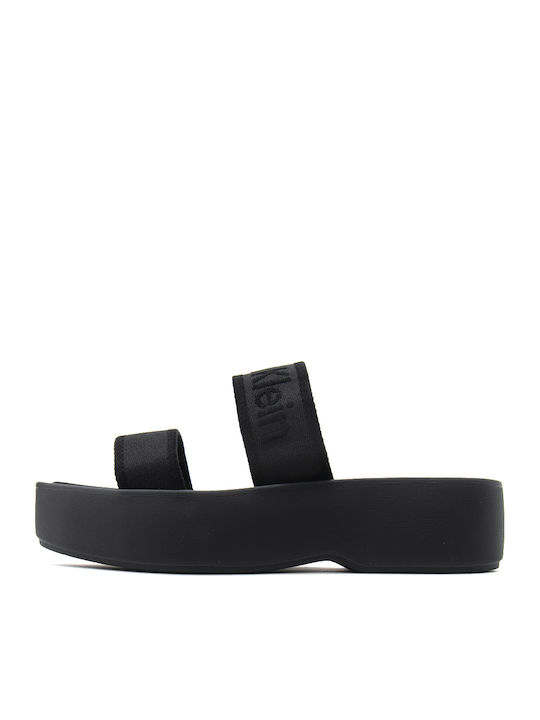 Calvin Klein Women's Flat Sandals Flatforms Black