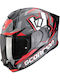 Scorpion Exo 530 Air Rok Grey/Black/Red Motorcycle Helmet Full Face ECE 22.06 1650gr with Pinlock and Sun Visor