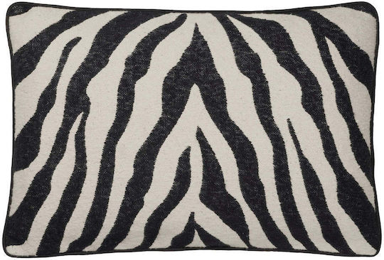 Broste Copenhagen Dekorativer Kissenbezug Zebra Schwarz/Beige 40x60cm