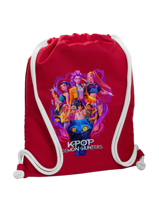 Koupakoupa Kpop Demon Hunters Huntrix Παιδική Τσάντα Πλάτης Κόκκινη 48x40εκ.