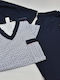 Lion Summer Men's Pyjama Cotton Navy Blue