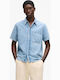 Short Sleeve Denim Shirt Blue