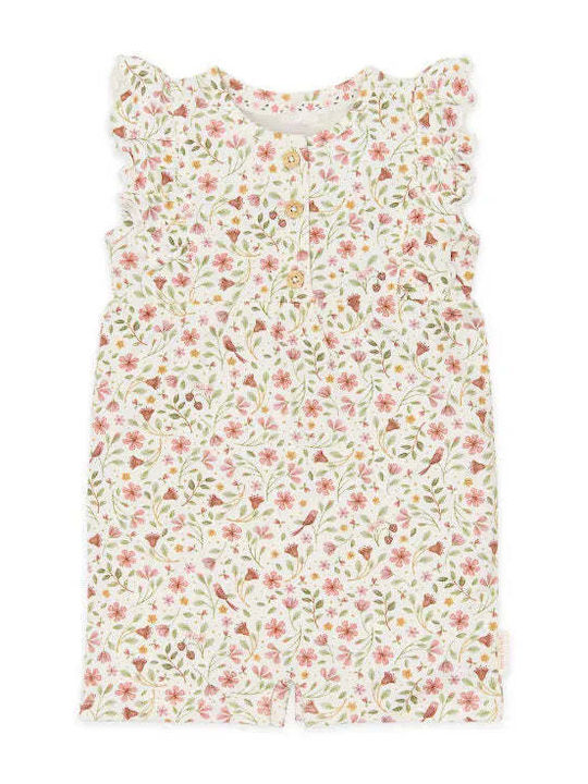 Kids Fabric Dungarees White