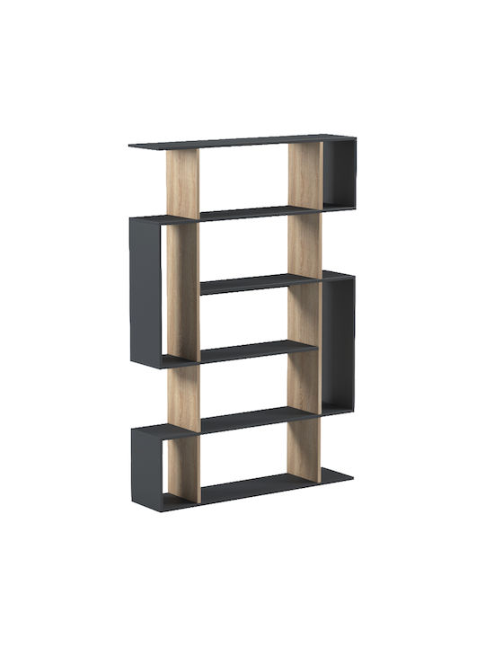 Bibliotecă Mito Antracit - Sonoma 108.5x25x161cm