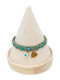 Damen Armband Makramee mit Auge-Design aus Stahl 13cm