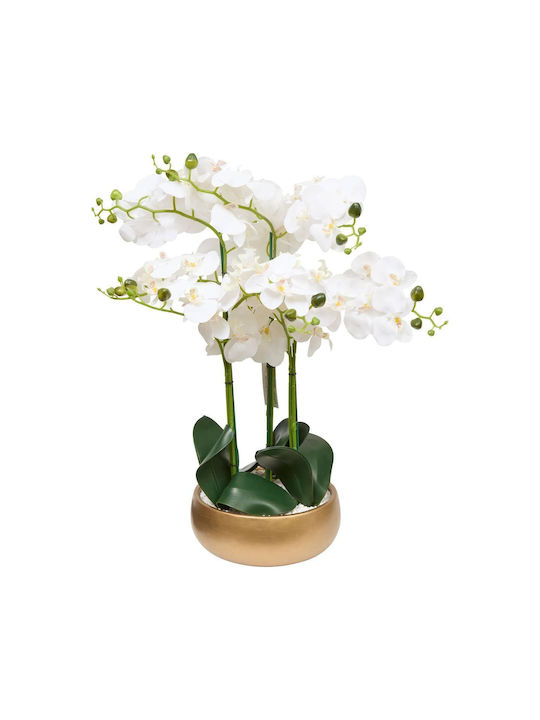 Atmosphera Kreation Innenarchitektur Vase Sanae Orchidee 65 Cm Gold