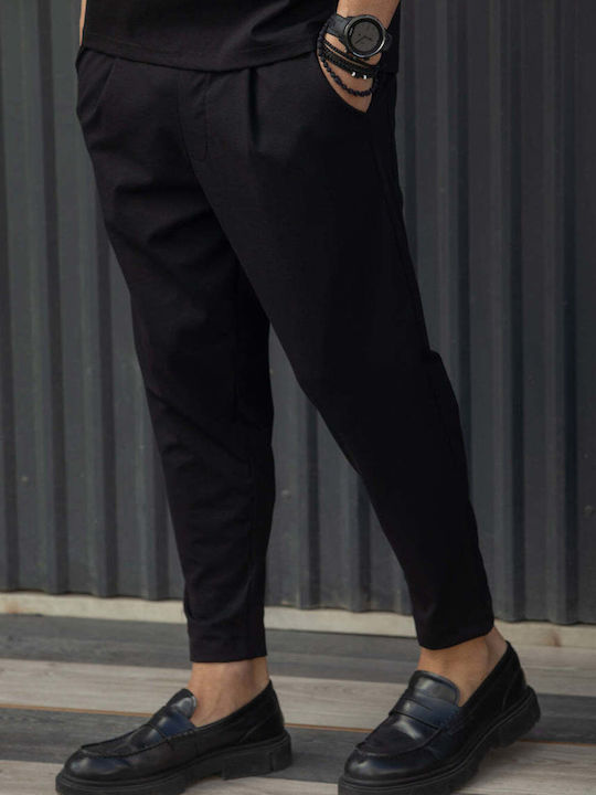 Henry Clothing Henry Clothing Ανδρικά Παντελόνια Ελαστικό Σε Κανονική Passform Schwarz