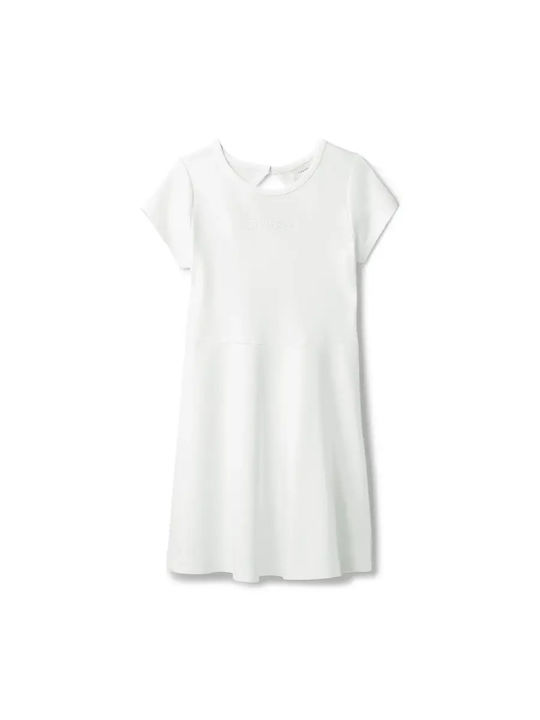 Calvin Klein Punto Girls Dress White